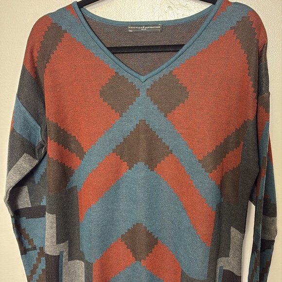 Peruvian Connection Tunic Dress Pima Cotton SzL - Picture 4 of 5